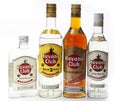 SAINT-PETERSBURG, RUSSIA- FEBRUARY 16, 2013: different sizes and shapes bottles with white and dark rum Ã¢â¬ÅHavana ClubÃ¢â¬Â, produce